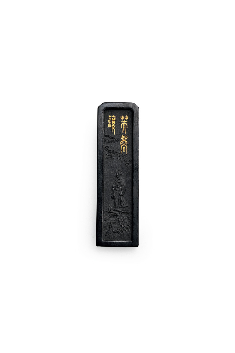 清 初吴天章制 芙蓉镜墨 - 图3