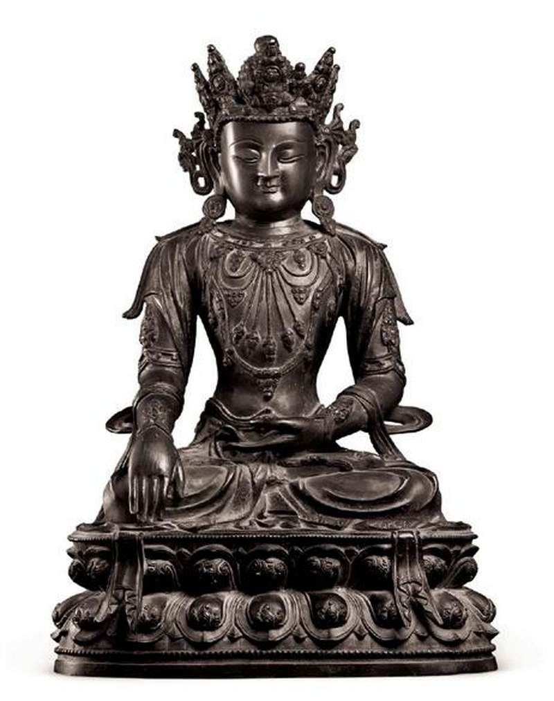 明宣德（1426-1435年）观音菩萨坐像 - 图12
