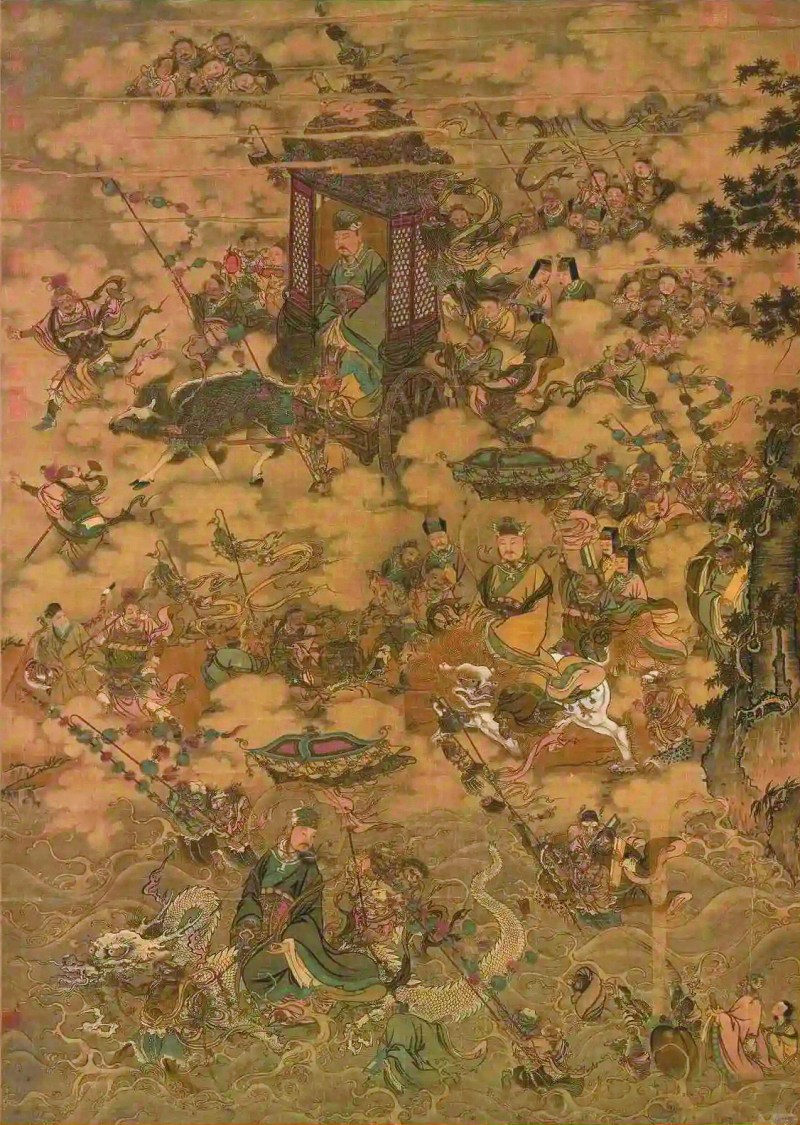 明 仙官出巡赴会人物故事纹镜 - 图9