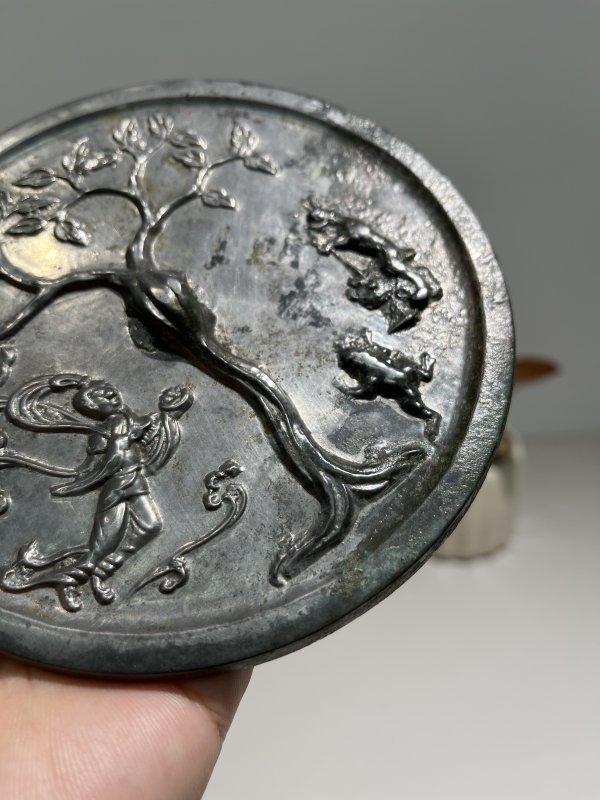 明 嫦娥玉兔月宫纹镜 - 图7
