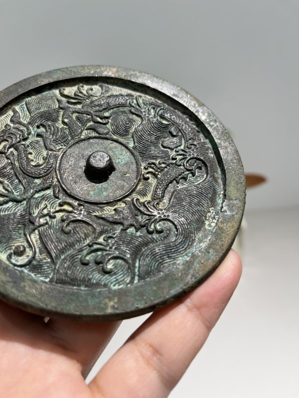 明 海水翼龙纹镜 - 图4