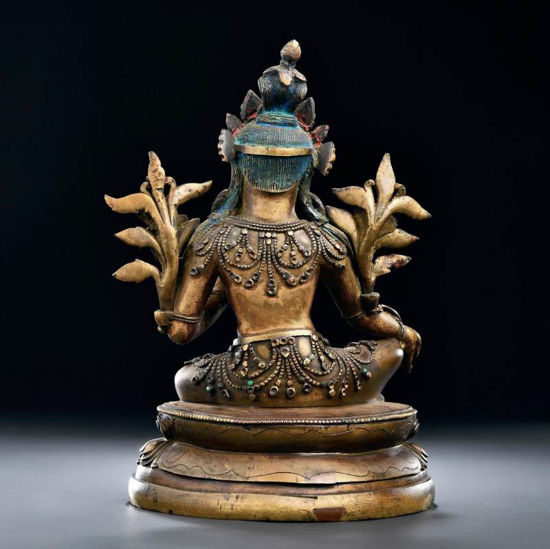 清乾隆（1736-1795年） 绿度母像 - 图2