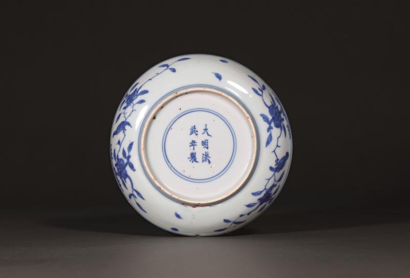 明天启 青花高仕人物故事图盘 - 图2