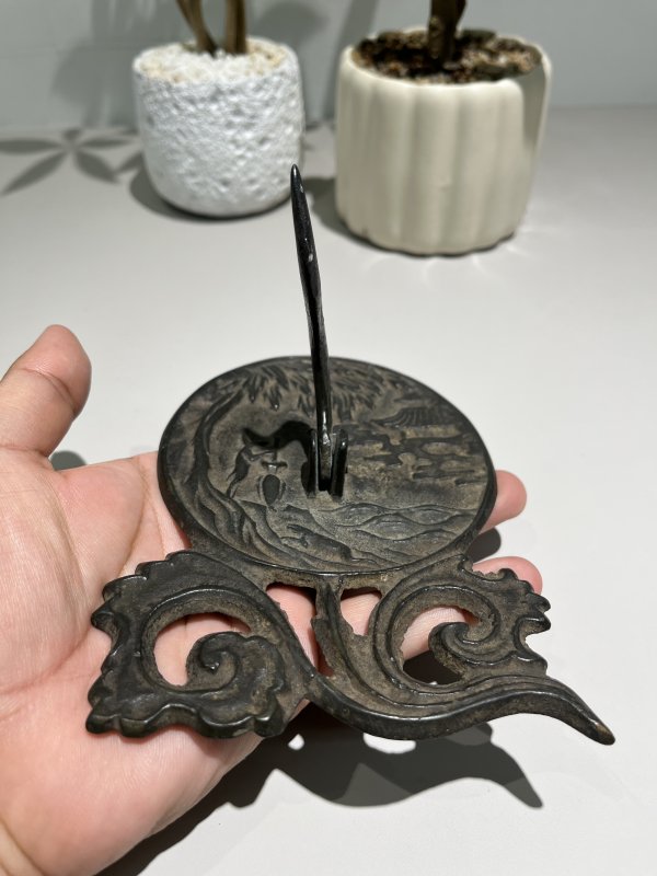 明 祥云托月玉兔捣药月宫纹镜 - 图9