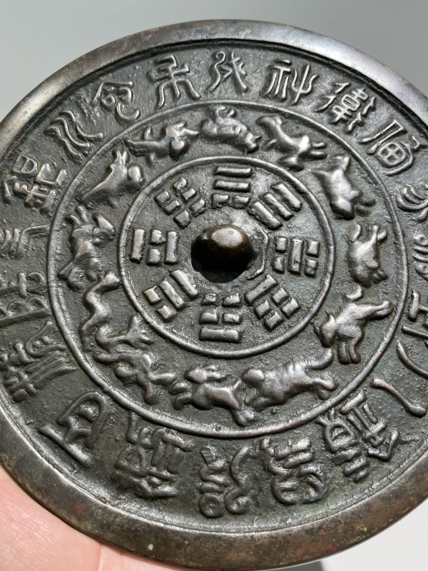 明 龟钮八卦十二生肖纹镜 - 图3