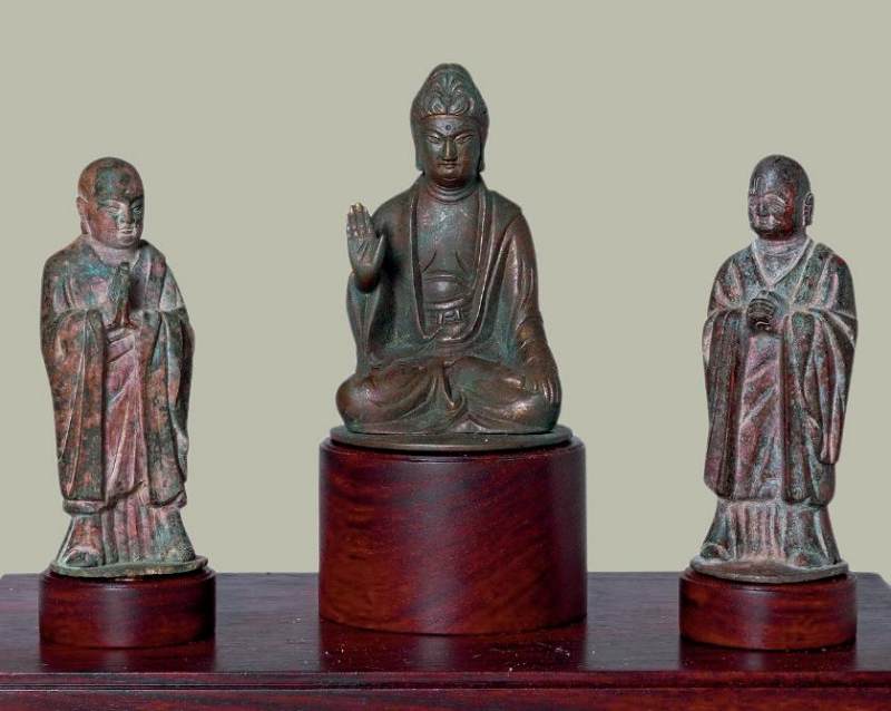 清代 迦叶、阿难像 - 图3