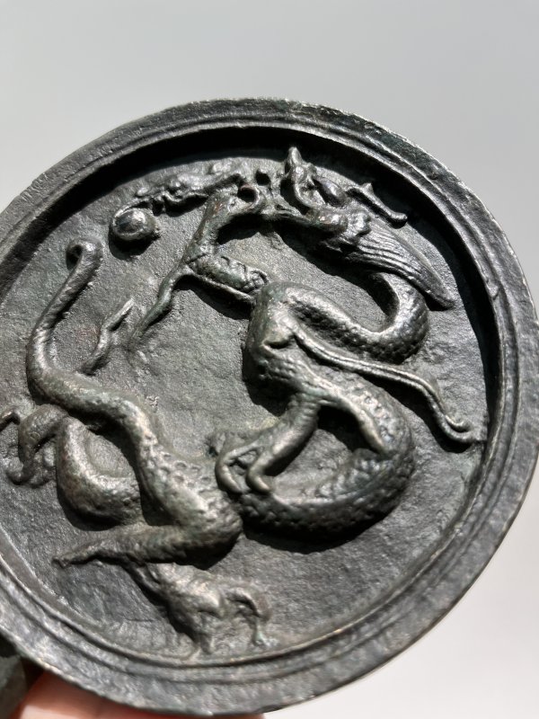 明 单龙戏珠手柄镜 - 图4