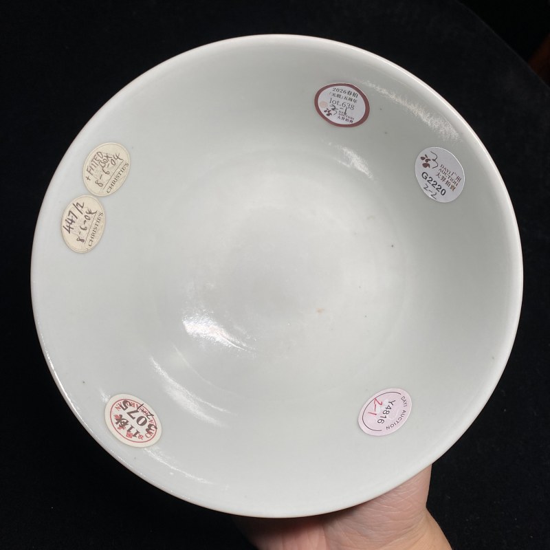 清道光 粉彩螽斯衍庆纹碗（一对） - 图15