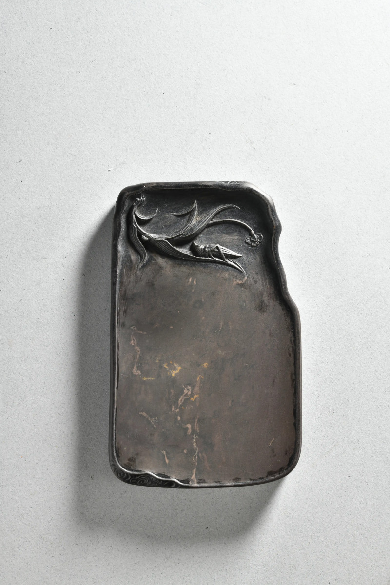 清早期 何焯铭云龙纹双面端砚 - 图2