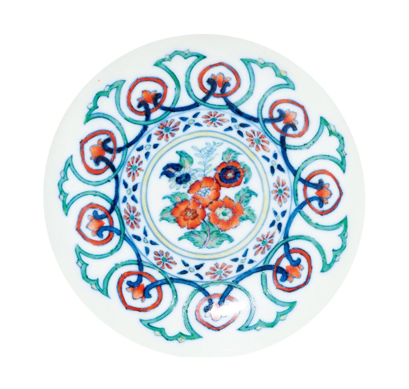 清道光 斗彩簇菊纹碗（一对） - 图2