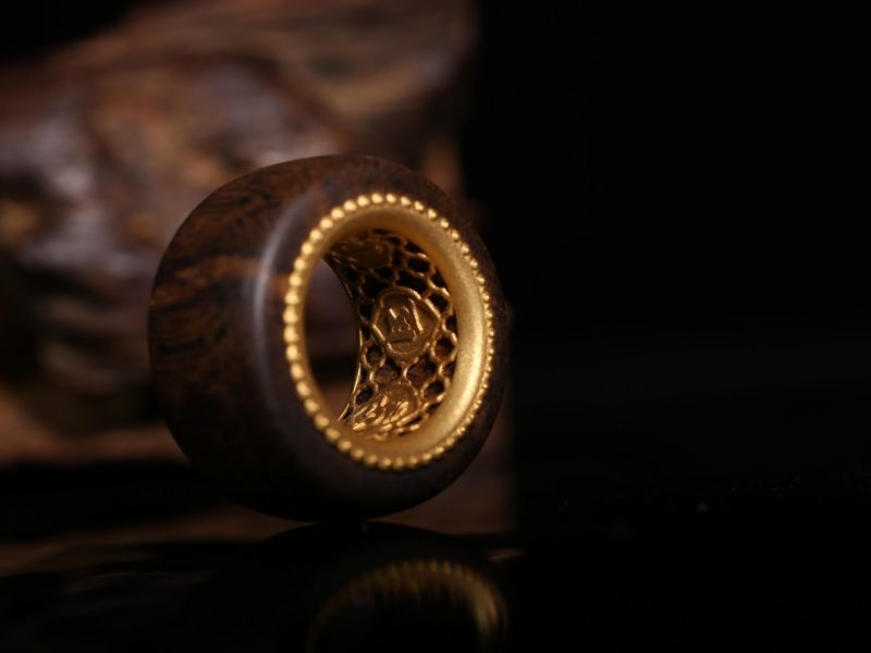 越南芽庄野生油结观徼树心黄棋楠-18k指环 - 图11
