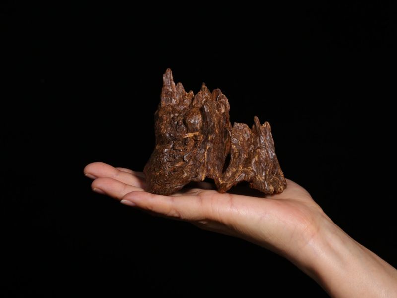 香港野生 沉水 包头沉香｜罗汉布施贫饥 人文雕刻摆件 收藏级 - 图20