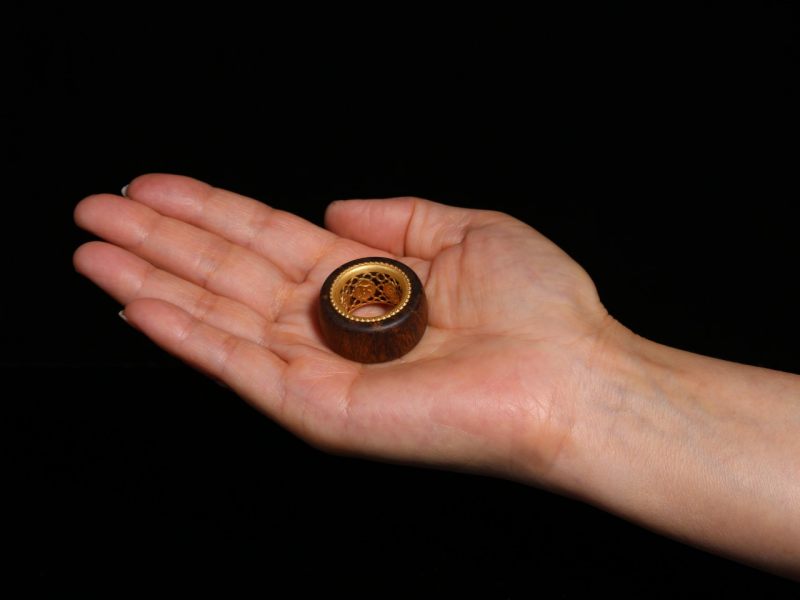 越南芽庄野生油结观徼树心黄棋楠-18k指环 - 图13