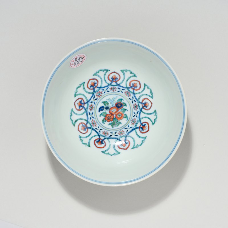 清道光 斗彩簇菊纹碗（一对） - 图6