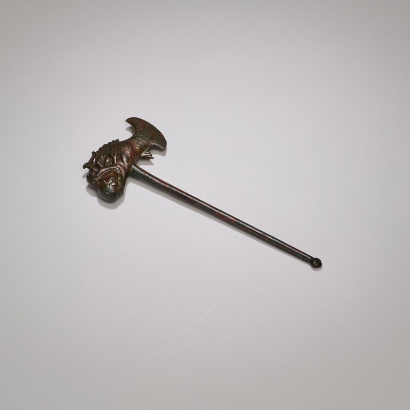 明 铜摩羯鱼首法器 - 图2