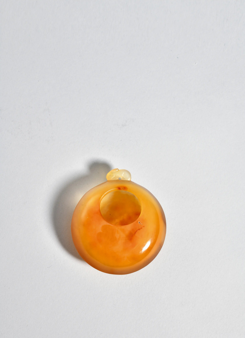 明 玛瑙兔纹水盂