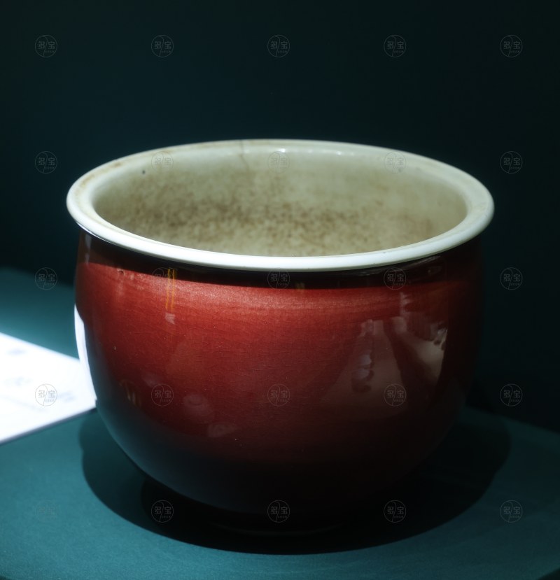 康熙 郎窑红釉钵 - 图2