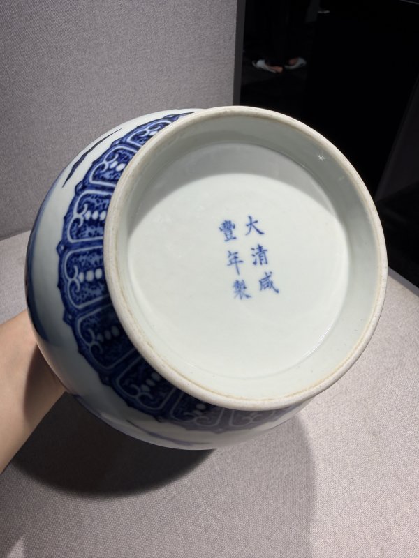 清咸丰 青花芭蕉纹玉壶春瓶 - 图13