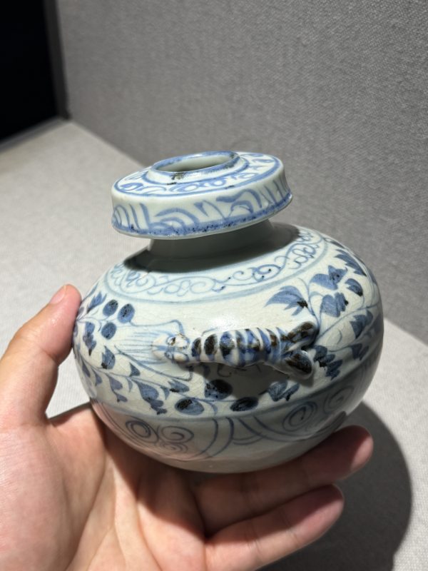 元 青花花卉纹盘口水注 - 图6