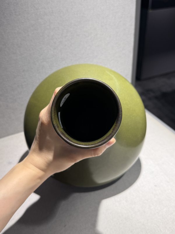 清乾隆 蟹甲青釉荸荠瓶 - 图9