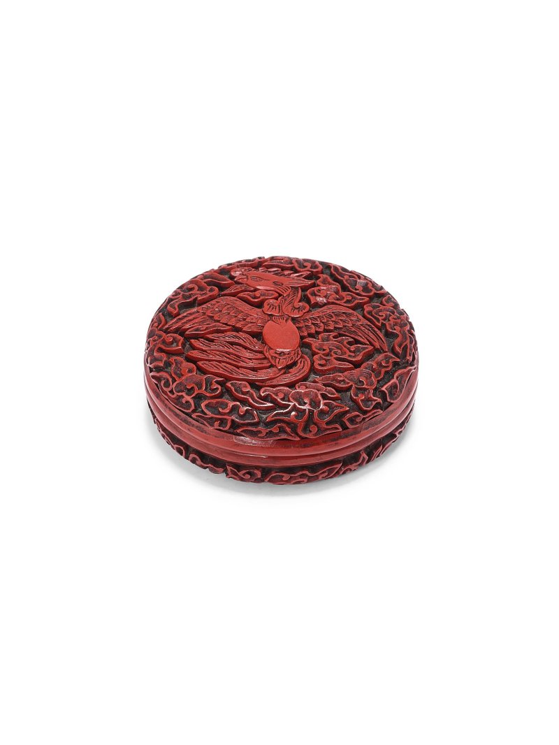 十六世紀　剔紅鳳凰紋蓋盒 | A SMALL CARVED CINNABAR LACQUER 'PHOENIX' BOX AND COVER - 图5