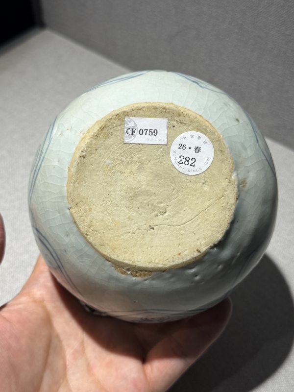 元 青花花卉纹盘口水注 - 图9