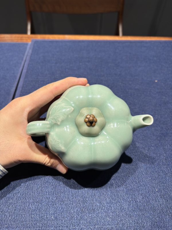 明 龙泉青釉瓜棱水注 - 图7