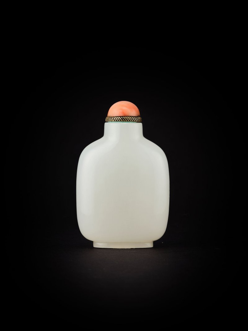 白玉鼻煙壺　一組四件 | FOUR WHITE JADE SNUFF BOTTLES - 图10