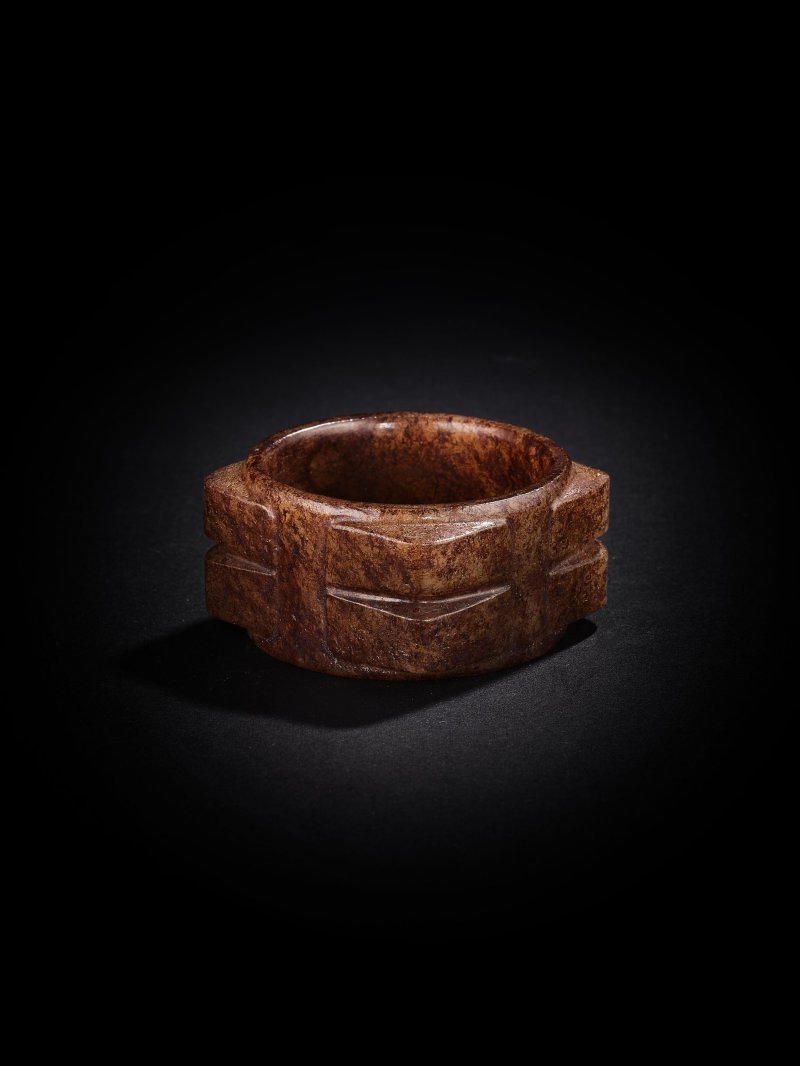 小玉琮 | A SMALL BROWN JADE CONG