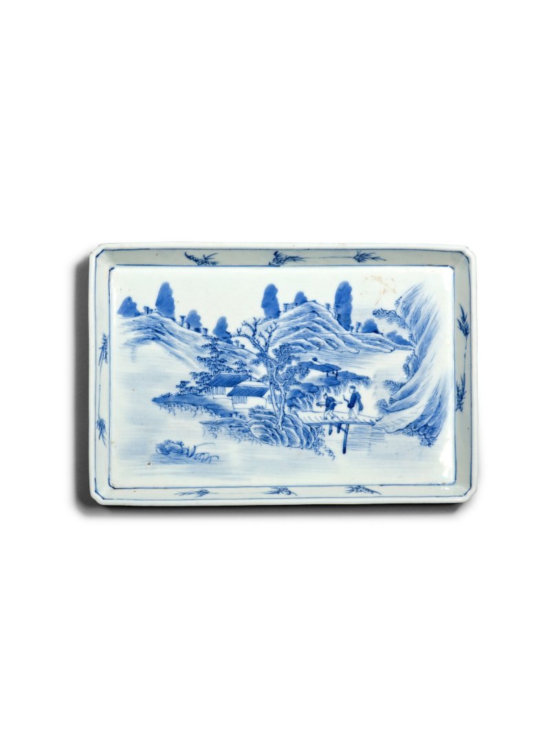 清十九世紀 各式青花盤一組三件 | THREE LARGE BLUE AND WHITE DISHES - 图5