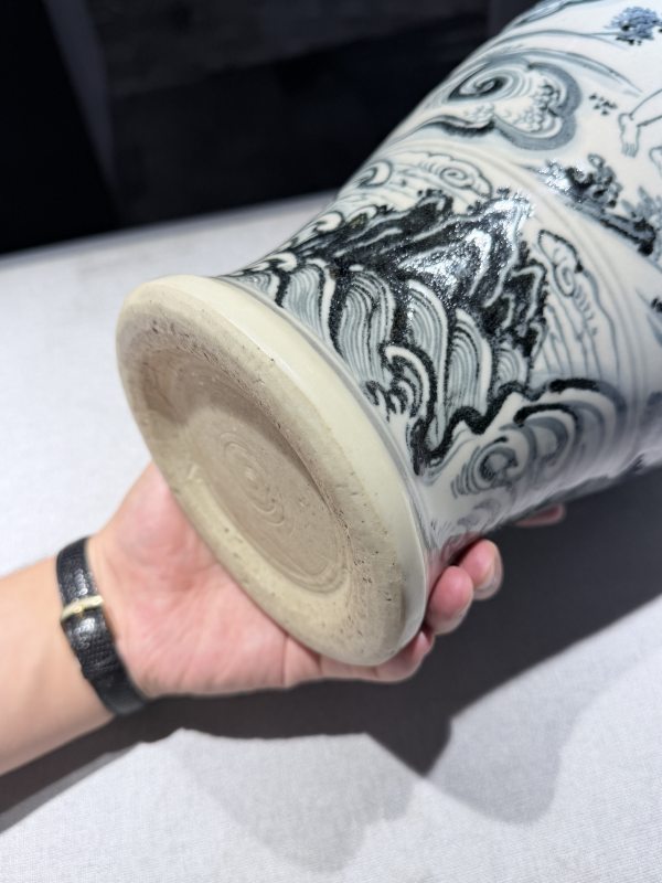 明天顺 青花药神人物梅瓶 - 图18