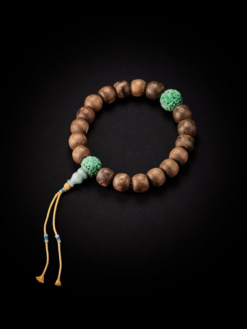 清　沉香木念珠手串 | AN ALOESWOOD BEAD ROSARY - 图2