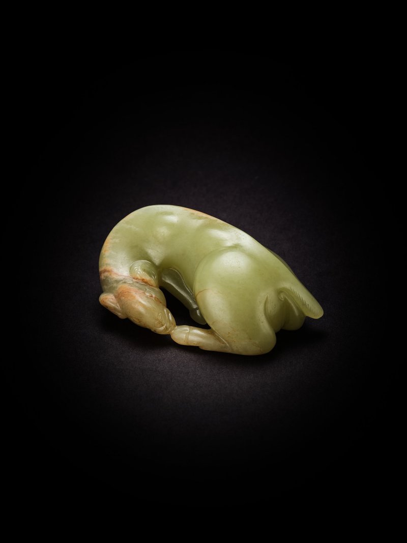 清　黃玉羊 | A YELLOW JADE CARVING OF A RAM - 图3