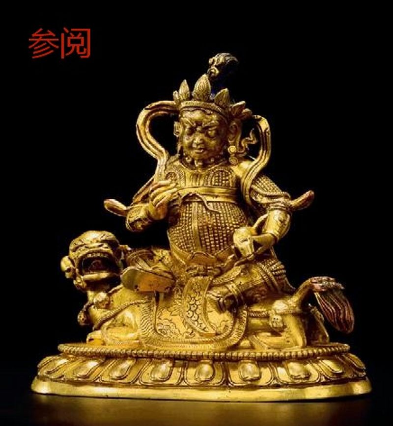 清乾隆（1736-1795年）财宝天王像 - 图4