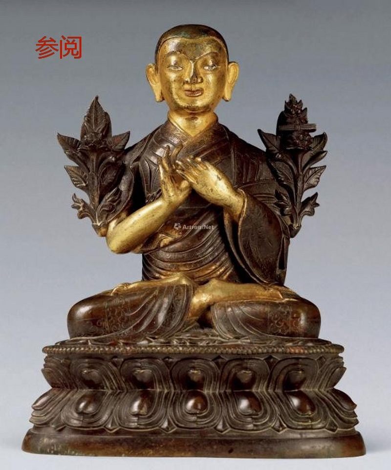 清乾隆（1736-1795年）宗喀巴像 - 图3