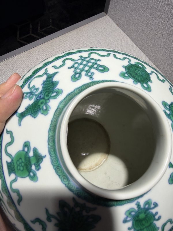 清乾隆 斗彩绿龙罐 - 图7