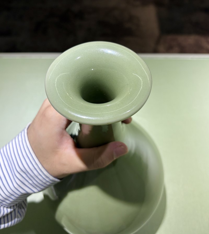 明永乐 梅子青釉玉壶春瓶 - 图5