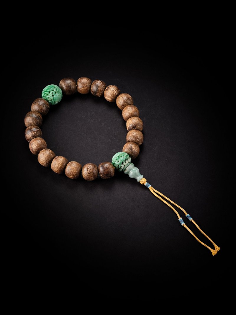 清　沉香木念珠手串 | AN ALOESWOOD BEAD ROSARY - 图4