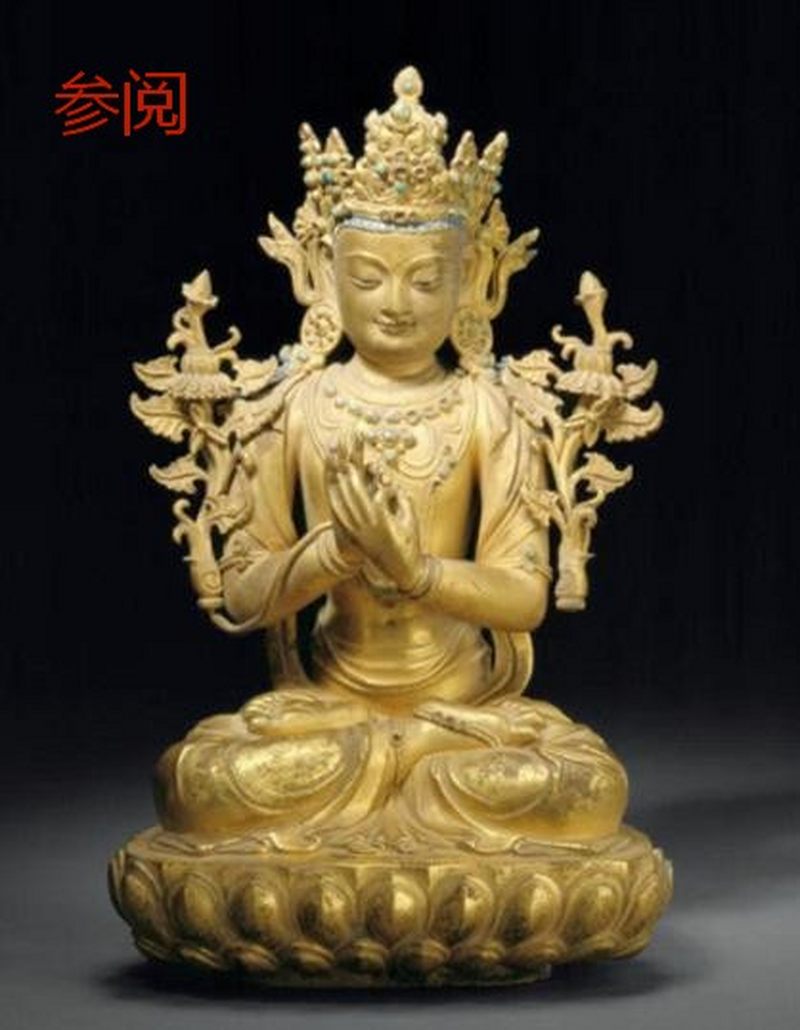 清乾隆（1736-1795年）交脚观音像 - 图4