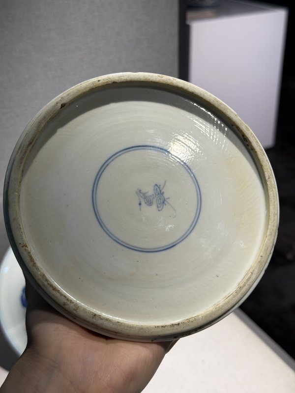 清康熙 青花高士图花觚一对 - 图24