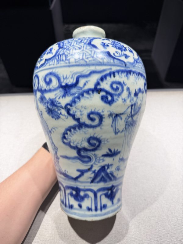 明天顺 青花高士人物梅瓶 - 图6