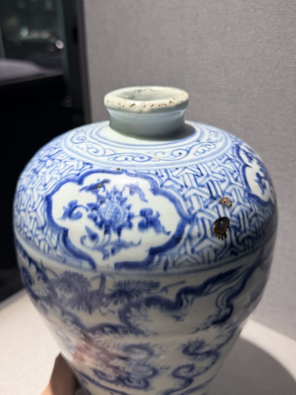 明天顺 青花高士人物梅瓶 - 图7