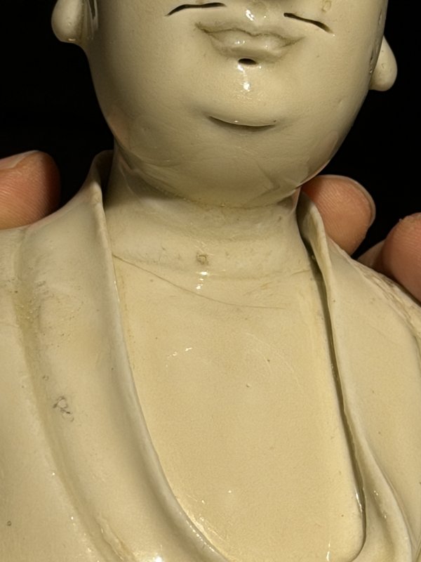 明 何朝宗制德化白瓷高士立像 - 图22
