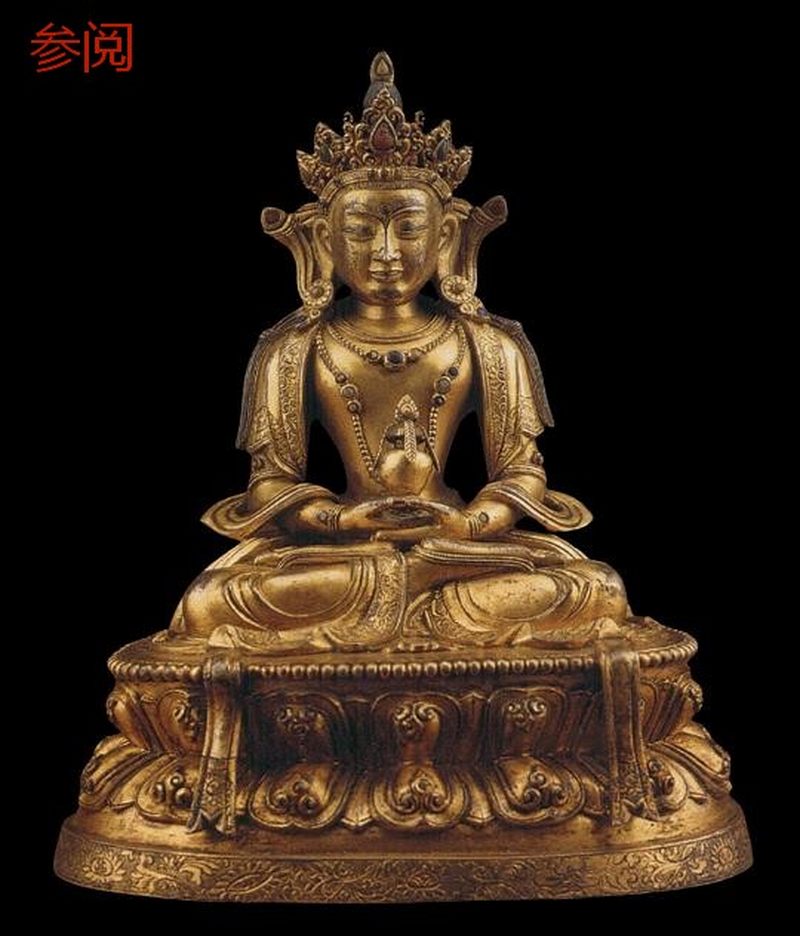 清康熙（1661-1722年） 无量寿佛像 - 图11