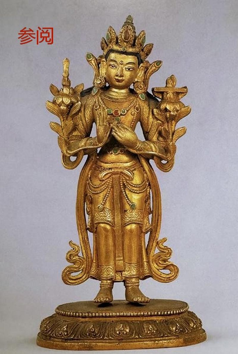 清康熙（1662-1722年）莲花手观音像 - 图15