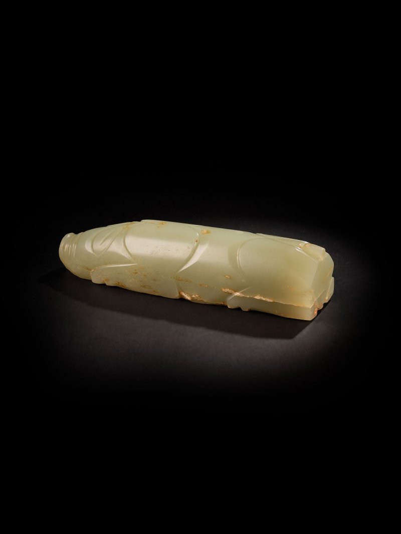 漢　玉豬握 | A PALE GREEN JADE PIG CARVING - 图4