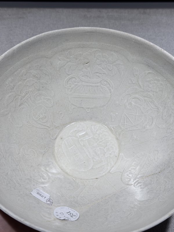 明 白釉印花碗 - 图6