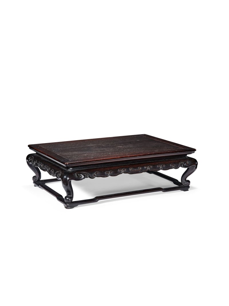 清十九世紀　紫檀帶托泥長方座 | A ZITAN RECTANGULAR STAND
