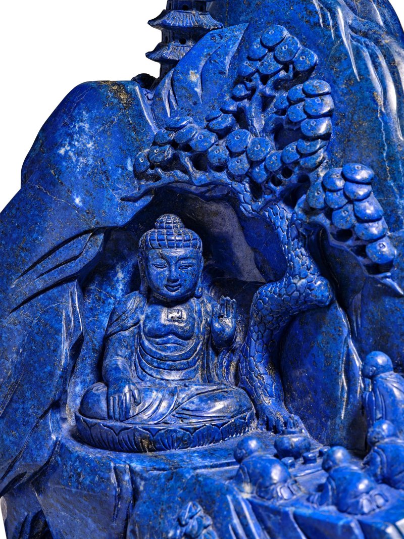 二十世紀 青金石山子 | A LAPIS LAZULI BOULDER - 图3