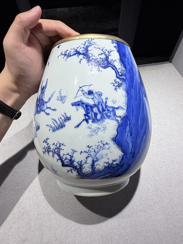 明崇祯 青花狩猎图尊 - 图6